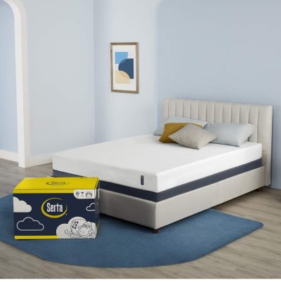 Serta - 8 inch Cooling Gel Memory Foam Mattress, Full Size, Medium-Firm, Supportive & 7 inch Cooling Gel Memory Foam Mattress, Twin Size, Medium-Firm, Supportive, CertiPur-US Certified